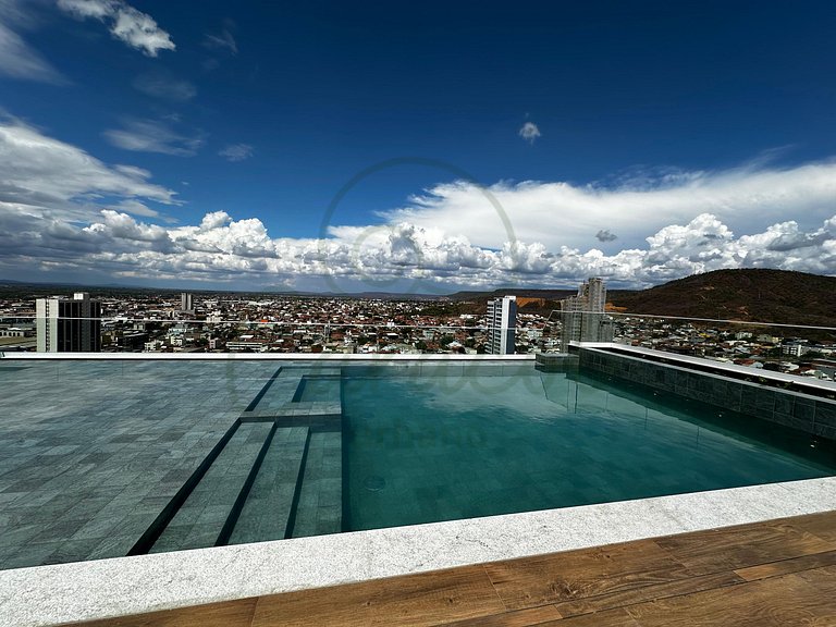 Studios no City House com piscina na cobertura