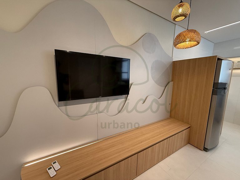 Apartamento com Suíte e sala climatizada