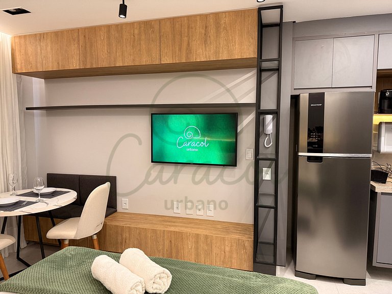 Estúdio aconchegante no City House