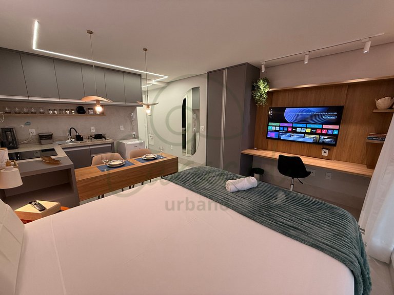 Charmoso Studio com vista incrível