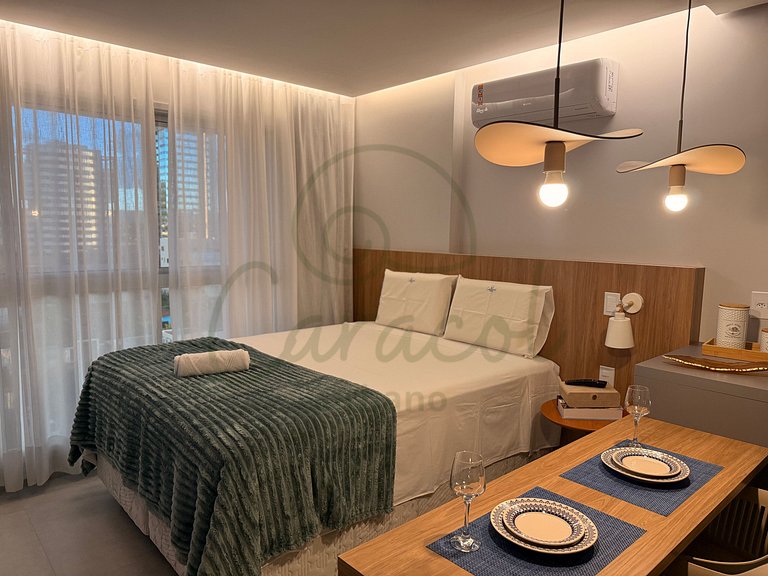 Charmoso Studio com vista incrível