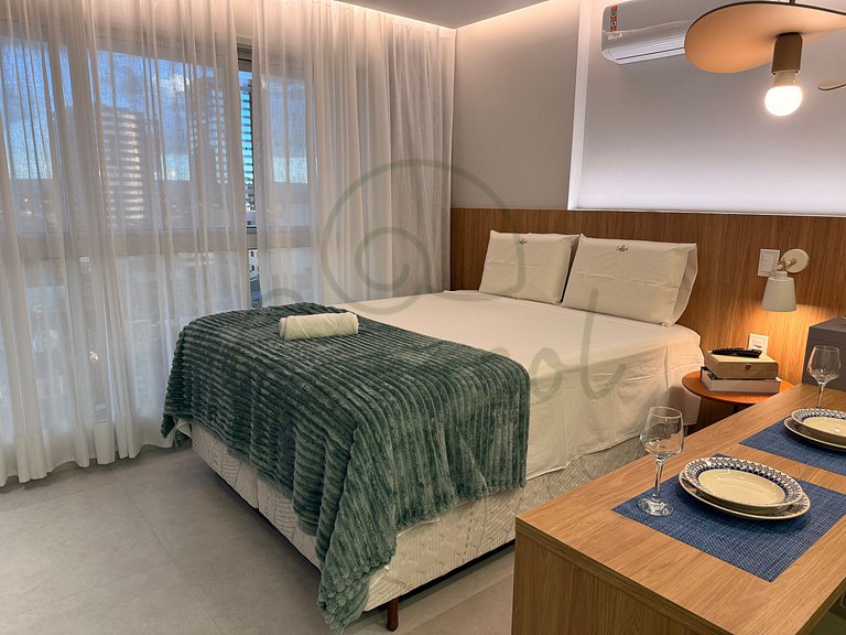 Charmoso Studio com vista incrível