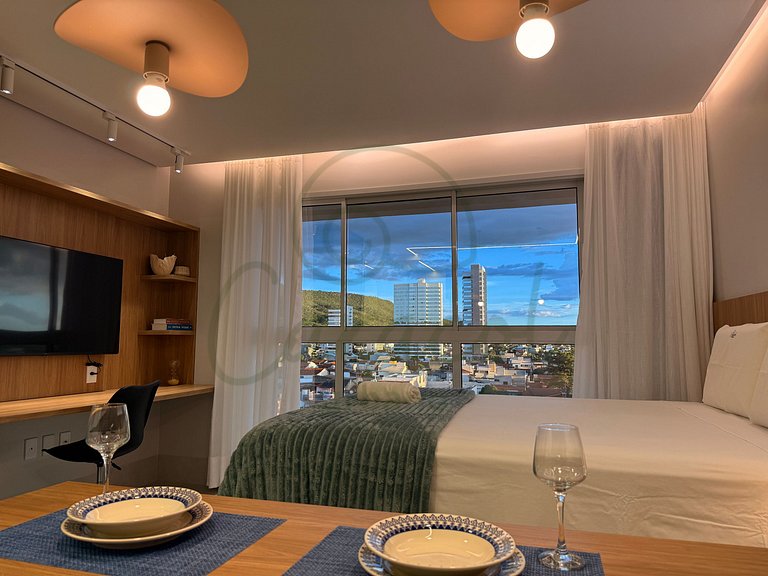 Charmoso Studio com vista incrível