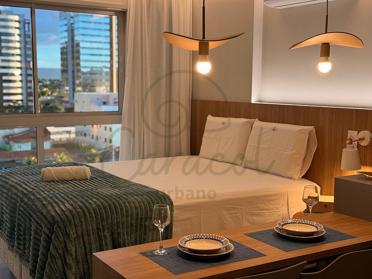 Charmoso Studio com vista incrível