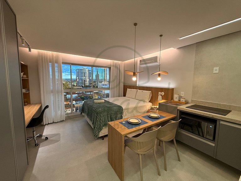 Charmoso Studio com vista incrível