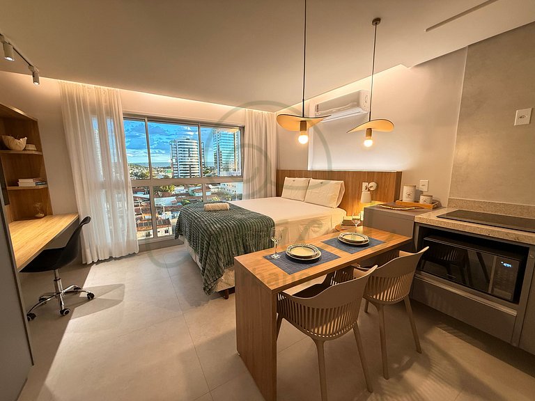 Charmoso Studio com vista incrível