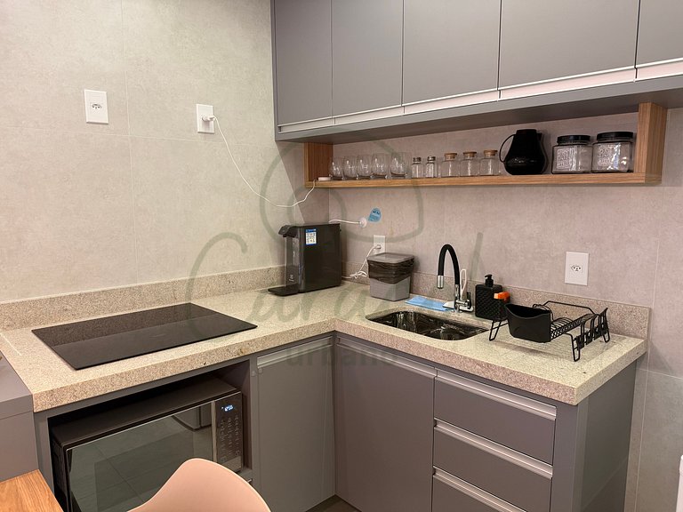 Charmoso Studio com vista incrível