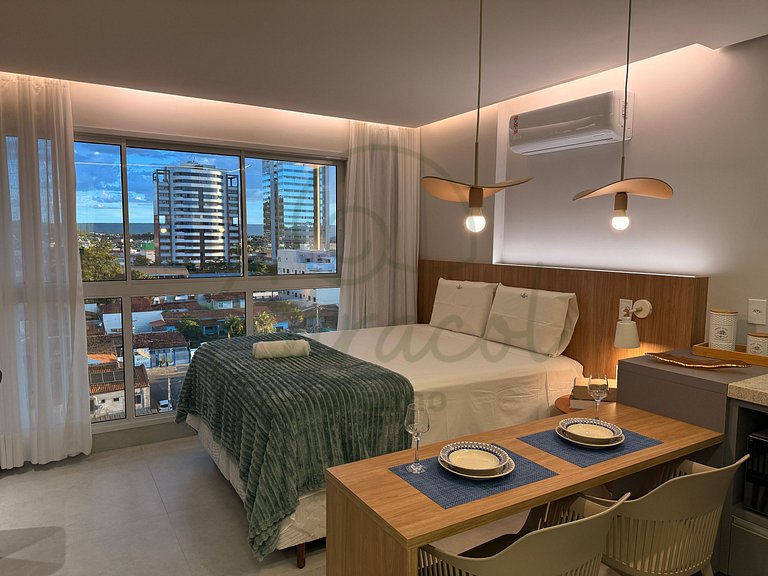 Charmoso Studio com vista incrível