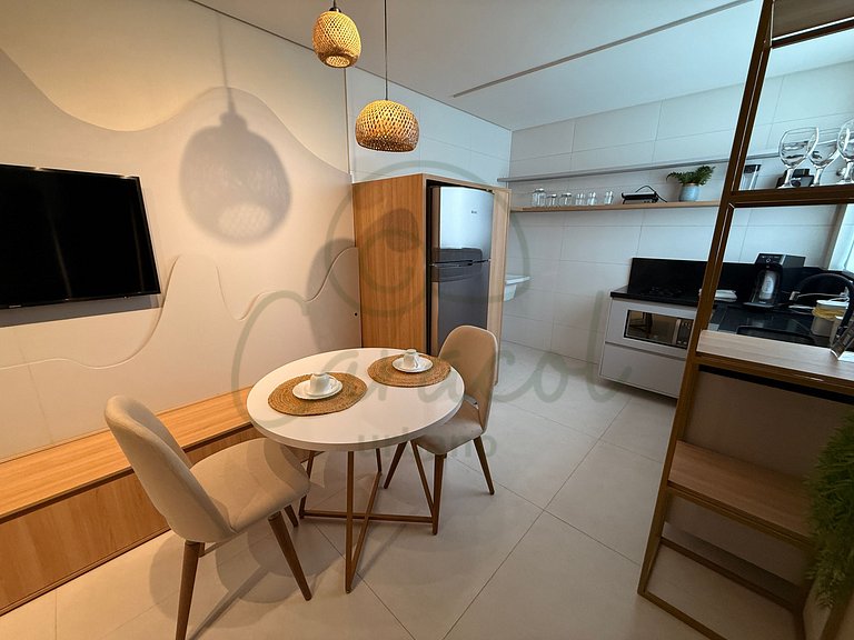 Apartamento com Suíte e sala climatizada