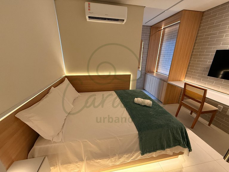 Apartamento com Suíte e sala climatizada