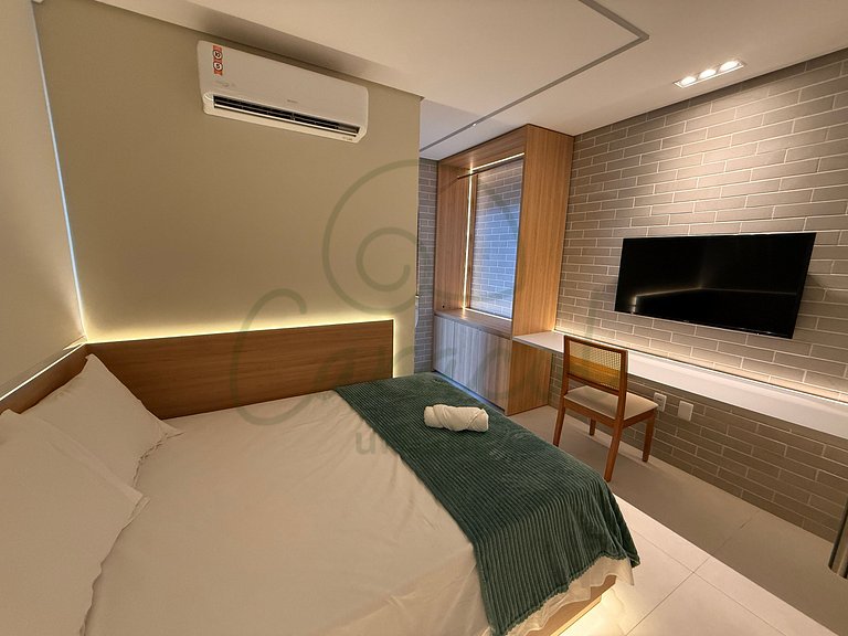 Apartamento com Suíte e sala climatizada